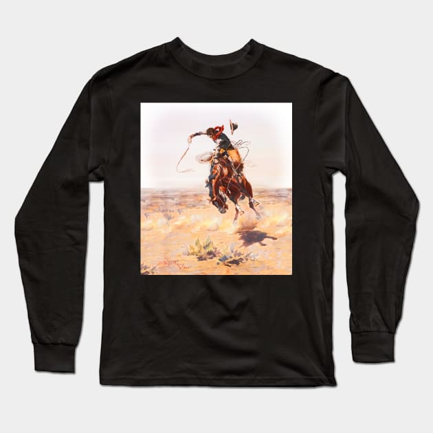 Wild West Series Bad Horse Long Sleeve T-Shirt by allovervintage